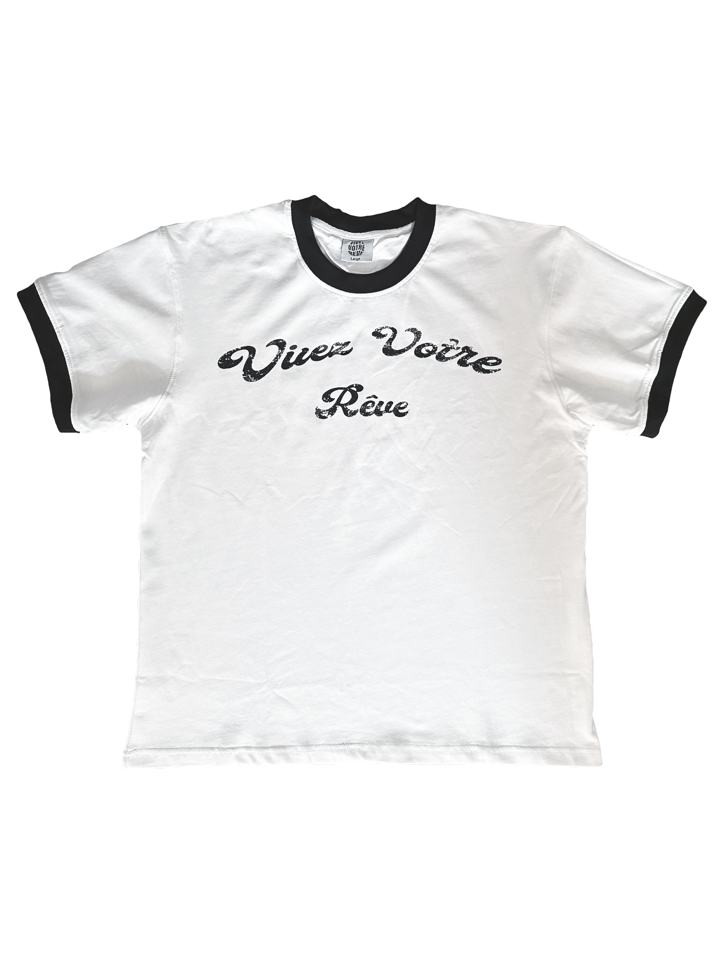 RINGER T-SHIRT WHITE/BLACK