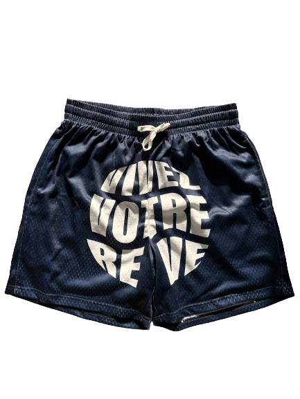 Vivez Votre Rêve Shorts (Navy Blue)